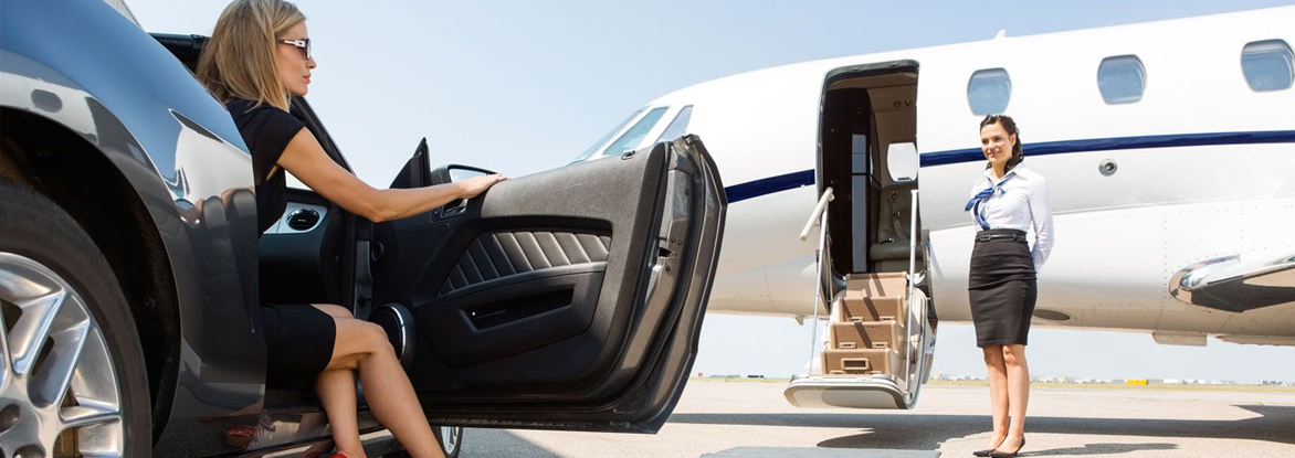 Luxury private jet ground transportation Houston TX by Maci Transportation